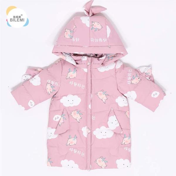 Warmest Pink Kids 4T New White Duck Down Jackets Designer Girls Insulated Winter Coats