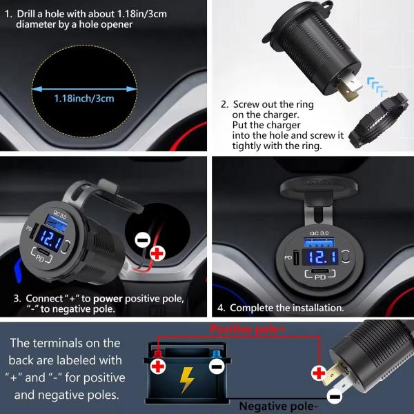 Popular 12V 24V Dual USB Car Charger Water Resistant Universal Car Charger