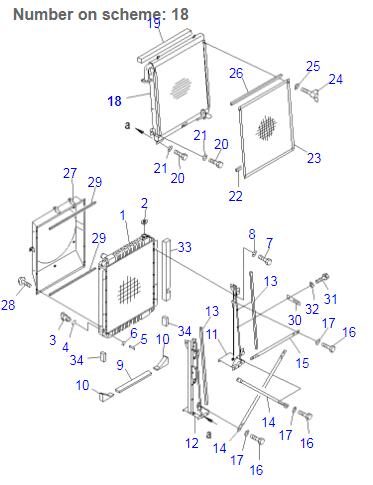 радиатор ПК200-6 маслянного охладителя 20И-03-21121 20И-03-21510 6209-61-4100 гидравлический