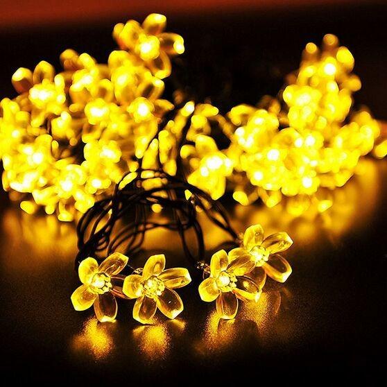 Solar Powered LED String Light, Outdoor Flower Fairy Light with 23ft 50 LEDs Blossom Light