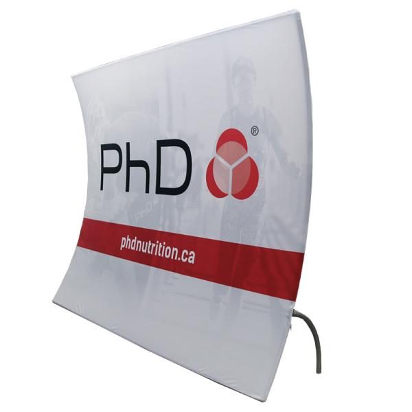 Curved  8ft Aluminum Tension Fabric Banner stands Back Wall Display