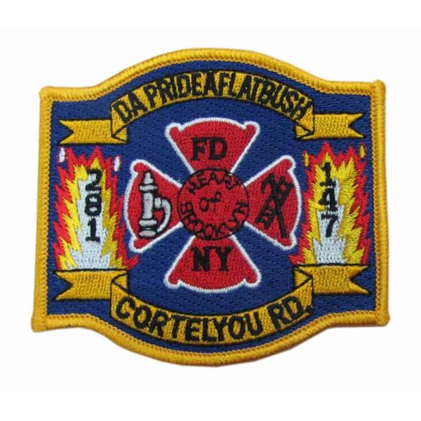 Washable Twill Fire Rescue Embroidery Patch Merrow Border