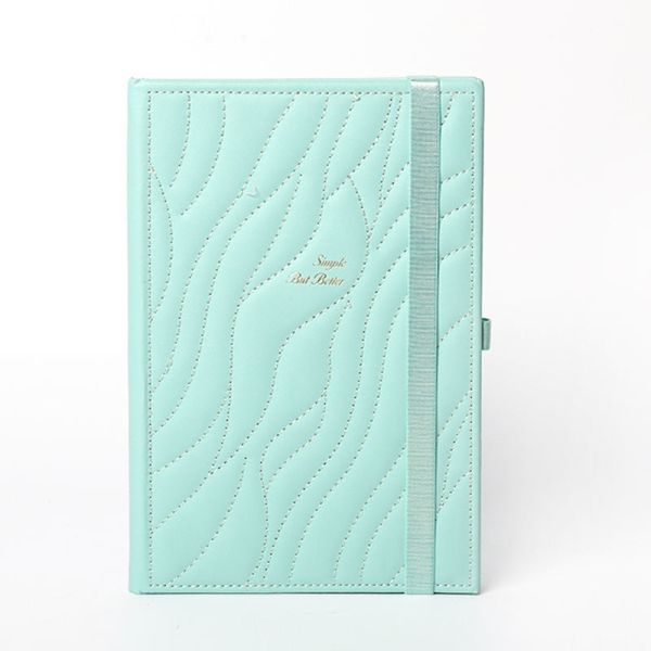 Custom Hard Cover Pu Notebook Spiral A5 Size Silk Cotton Journal Notebook Planner for Promotion