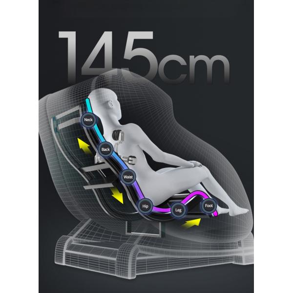 L Track 4D Manipulator Infrared Massage Chair LCD Touch Screen 145cm SL Track