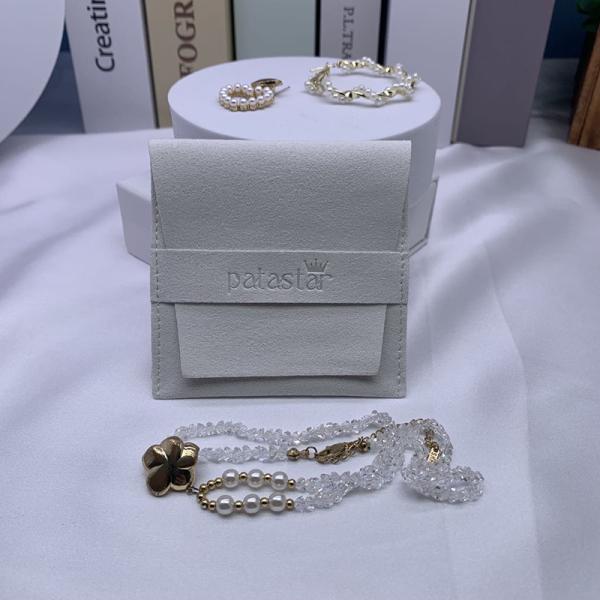 OEM/ODM Acceptable Jewelry Pouch for Customized Luxury Logo Suede Accessories