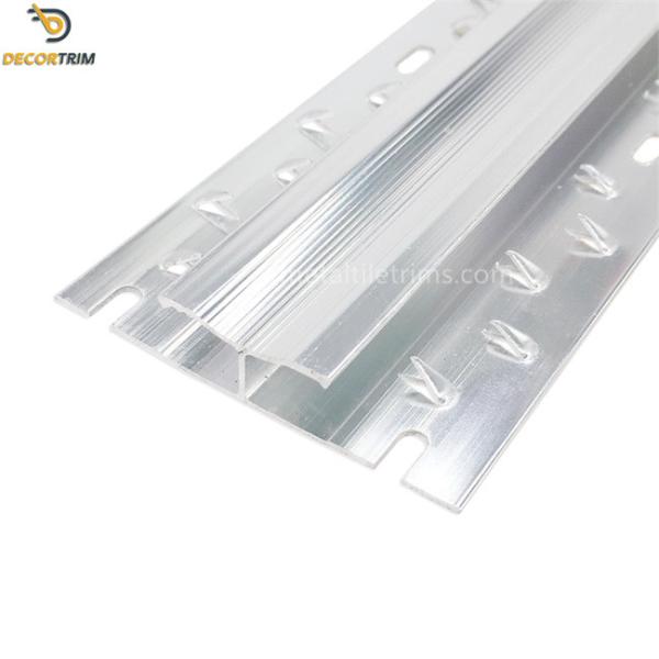 7mm Carpet Edging Strip Silver , Carpet Aluminum Edge Trim Alloy 6063 Material
