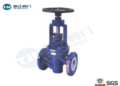 PTFE Lined Globe Stop Valve PN 1.6 Mpa WCB / CF8M Material Type Optional