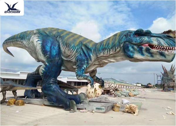 Jurassic Park Life Size Realistic Dinosaur Models / Animatronic Rubber Models Display