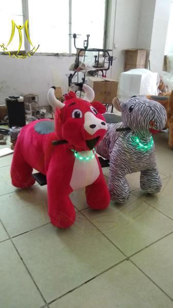 Hansel hot-selling plush coins zippy electric rides electric animal toy car for plaza