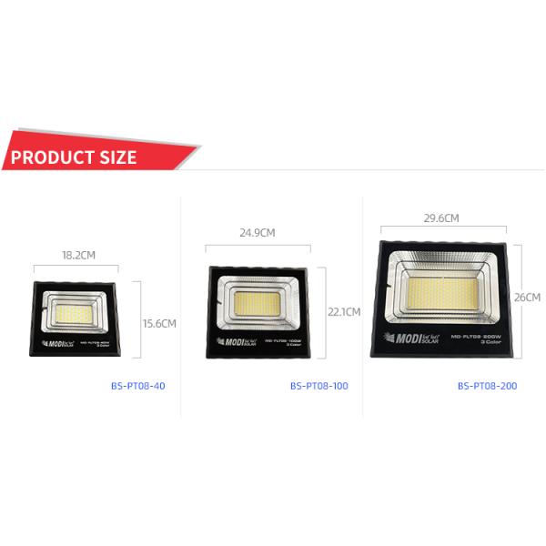 ABS Пластмассовые 1200 мм солнечные подсветки 100° Угол луча