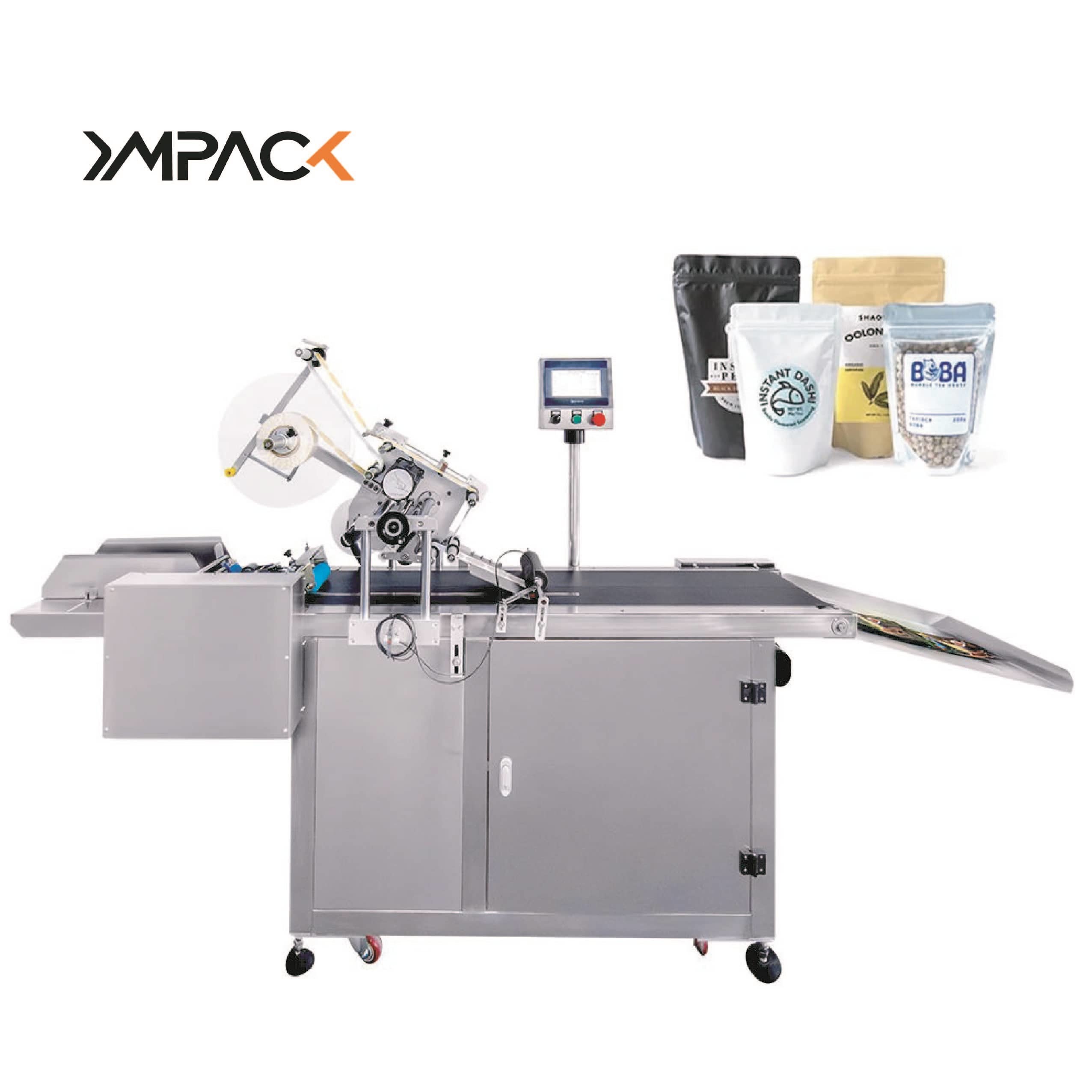 HighSpeed 200pcs/min Automatic Flat Surface Label Applicator Bag Labeling Machine for Plastic and Paper Label Sticker Applicator
