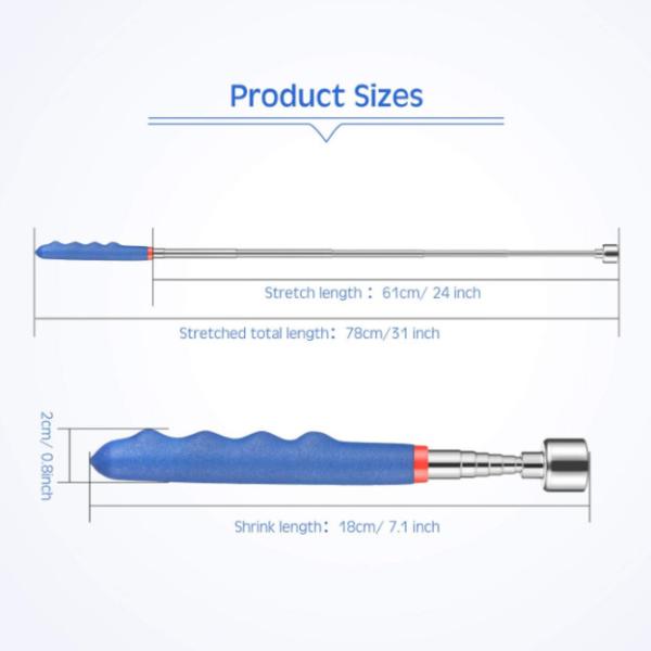 Professional Heavy Duty 20lbs Extendable Magnetic Pick Up Tool Flexible  ISO
