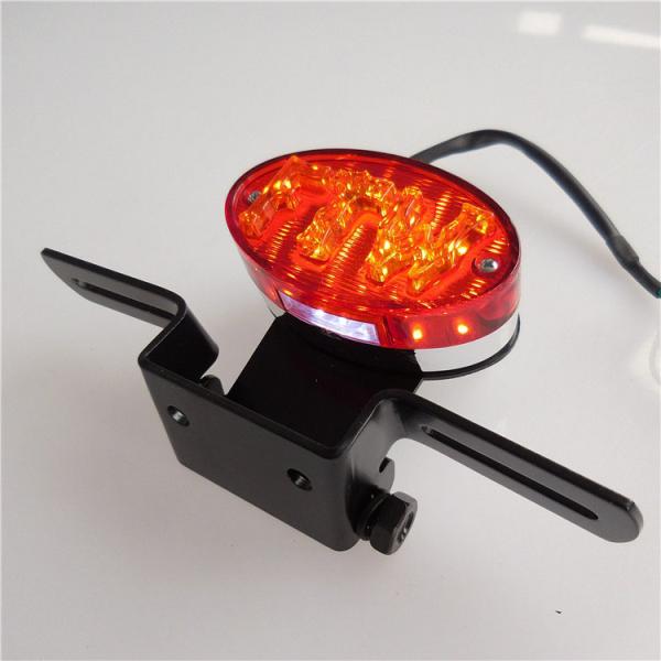 Motorcycle Oval LED Tail Light with Adjustable Braking Bracket and Modified Efficiency