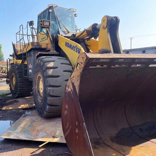 Large Komatsu WA600-6 Used Loader 393KW Rated Power 7m3 Bucket Capacity