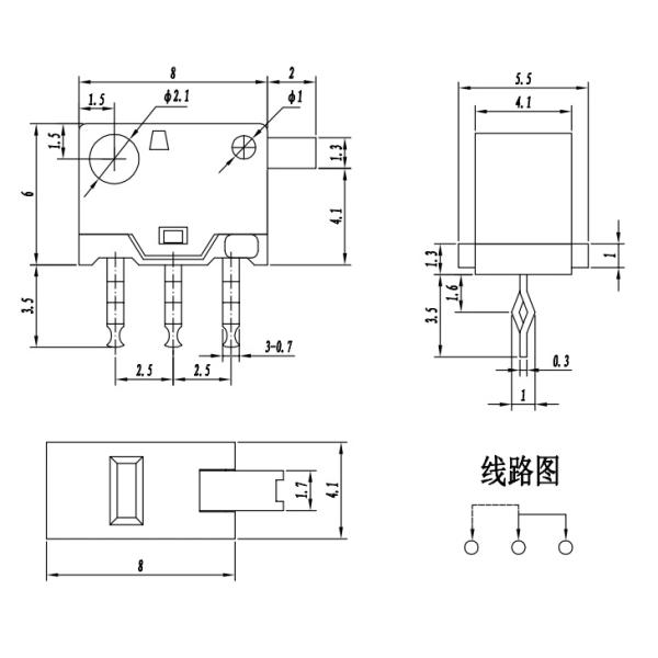 0.3 - мини переключатель кнопки DC30V ПОГРУЖЕНИЯ 3 Pin 0.7N 0.1A