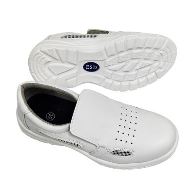 Antistatic Steel Toe Safety Shoes ESD PU Outsole Industrial Cleanroom