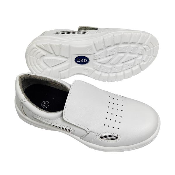 Chaussures de sécurité antistatiques à embout en acier ESD semelle extérieure en PU pour salle blanche industrielle