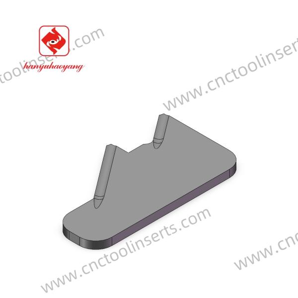 Inserto de ranura CNC con recubrimiento PVD HYL24*15.45*10-G HYZ108, adecuado para el mecanizado de acero suave a bajas velocidades de corte.