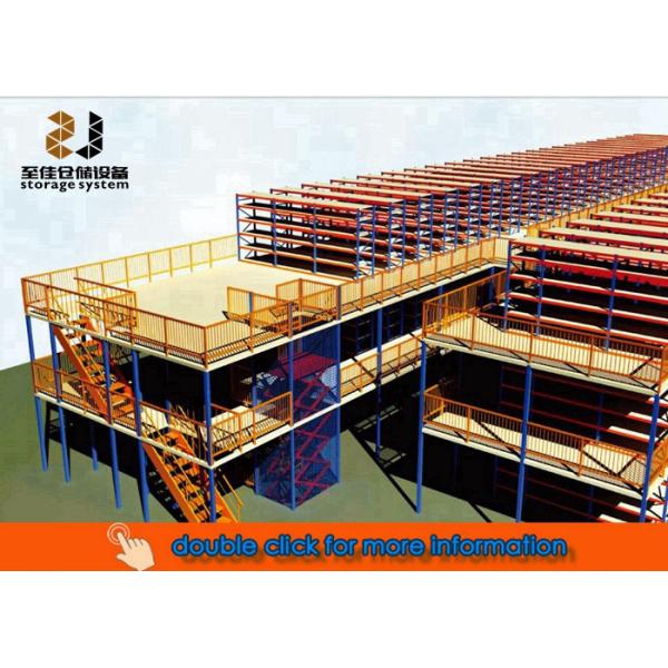 Heavy Duty Multi Tier Industrial Storage Mezzanine Floors Easy Assembled