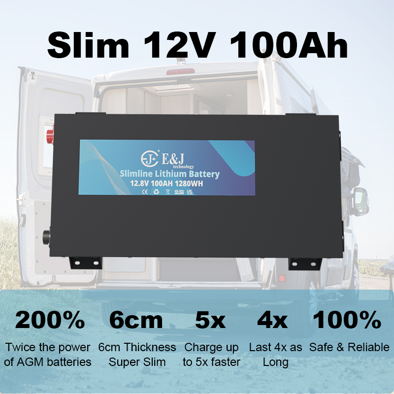 Ultra Slim 12V 100Ah Lithium Ion Battery Pack Long Lasting With High Energy Density