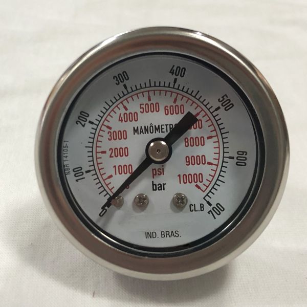 1.5 inch 40mm All Stainless Steel Back Pressure Gauge with 0-700bar 0-10000psi Dual Scale