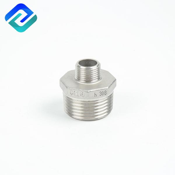 NPT Thread End Reducing WCB BSP SS Pipe Fittings Stainless Steel Hex Nipples