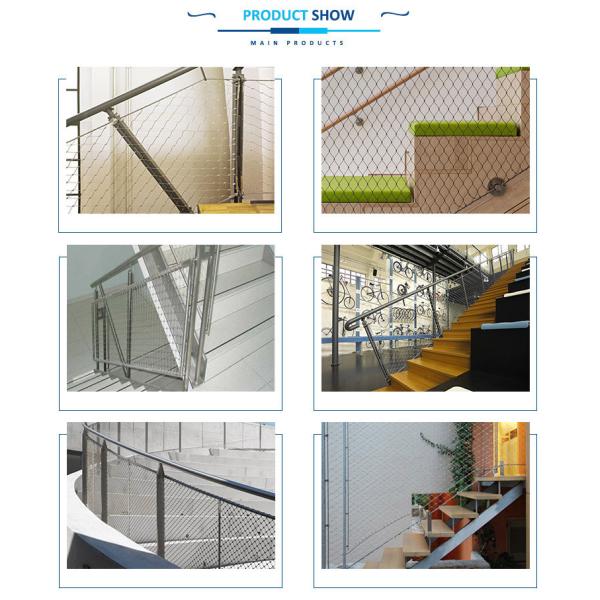 stainless steel 304/316 wire rope mesh fence,Stair handrail Decorative Guardrail mesh