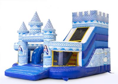 Encerado multifuncional personalizado do PVC 0.55mm do campo de jogos inflável 8x7x5m da água