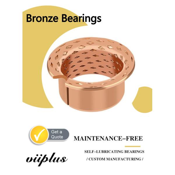 CuSn8 & CuSn6.5 Bronze Bearings Material | Flange Cylindrical Bushes Type