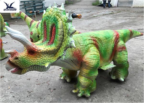 High Simulation Animatronic Dinosaur Scooters Kiddie Rides For Shopping Center