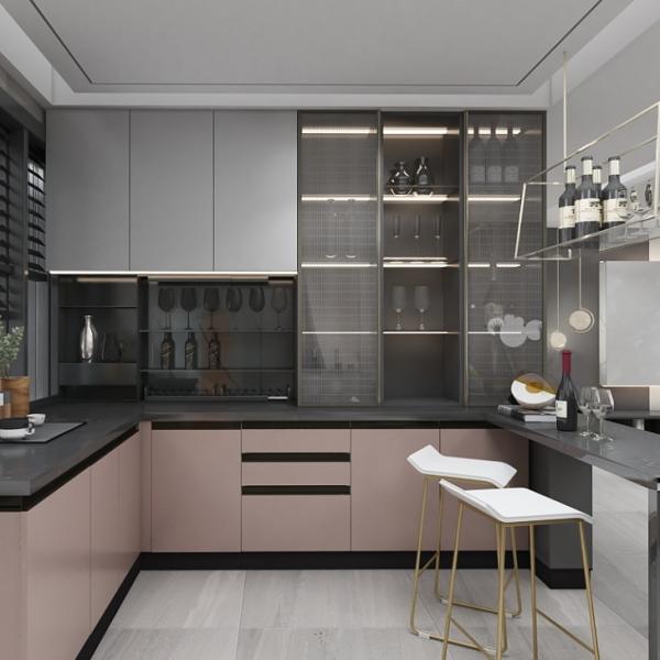 Custom Kitchen Cabinet Modern Kitchen Cabinet Furniture Set Steel Kitchen Cabinets