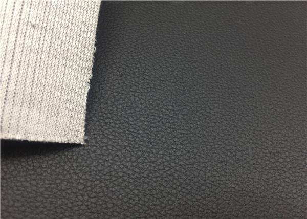 Black PVC Car Leather Fabric 1.0 Mm Microporous For Automotive Interrier