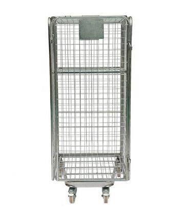 Zinque a gaiola Lockable chapeada do armazenamento, bordo de Mesh Security Cage With Top do fio