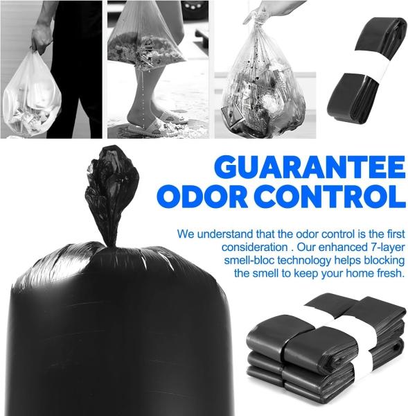 Self Seal Trash Can Automatic Bag Biodegradable Black Polythene Bags For Dustbin