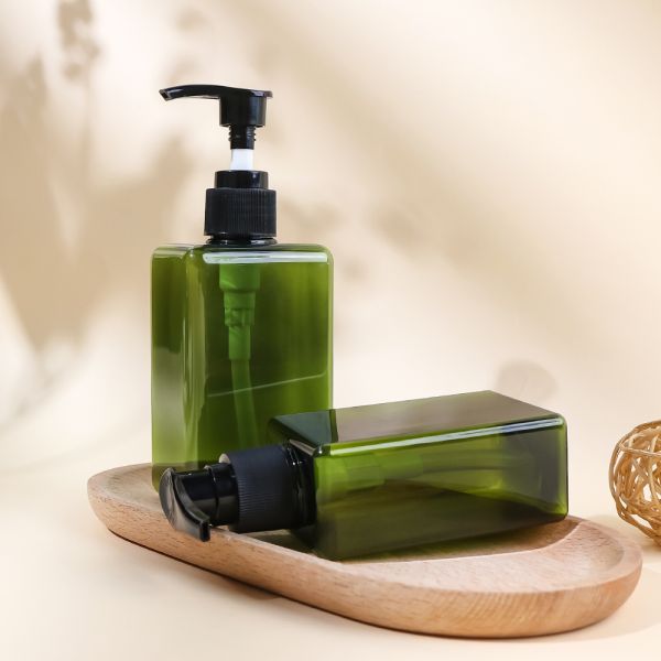 Leak-proof BPA-free Plastic Shampoo Bottle with Light-blocking Amber Design for Skin care Dispenser