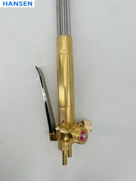 G02/G03-200 Equal Pressure 3 Tube Cutting Torch , Full Brass Body Anti-Backfire Gas Cutting Gun, Oxy Acetylene Propane Manual Blowpipe for Metal Cutting Welding Industrial Use