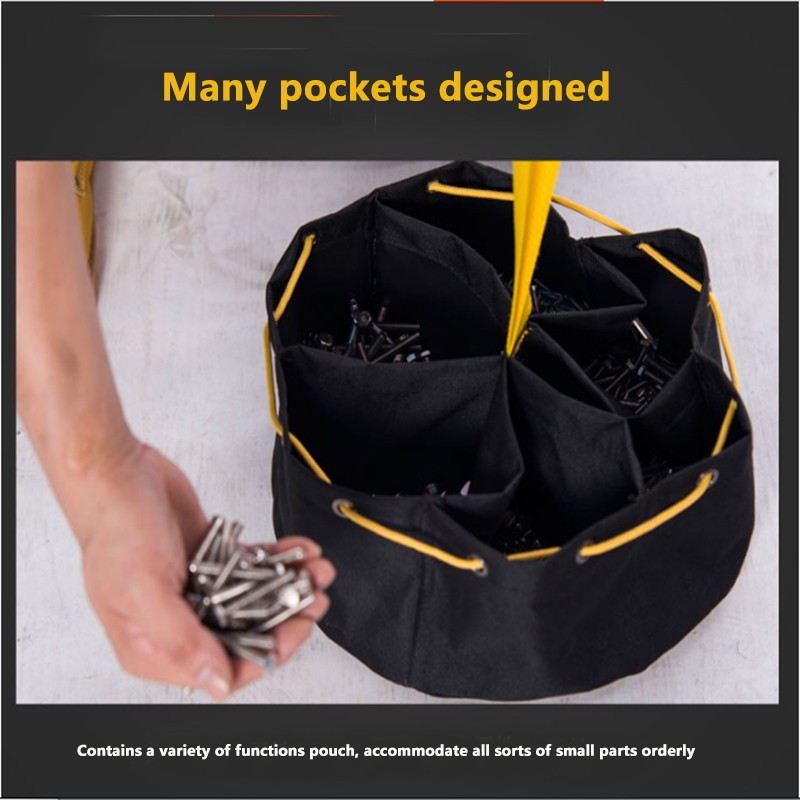 Customized Carpenter Gardening Plumber Multi-Functional Organizer Kit Open Top Electrician Tool Bag