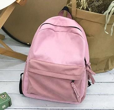 Japanese girls' academic style, mori literature and art backpack, simple canvas bag, leisure travel backpack