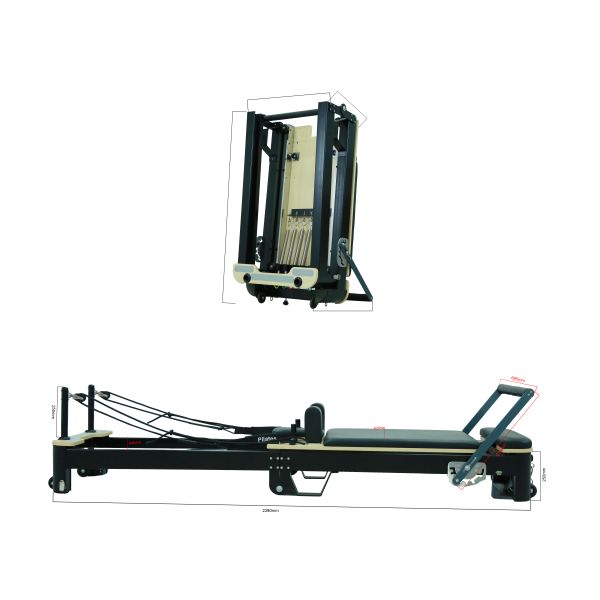 Pec Fold Aluminum Reformer U+PL019S Space Saving Rolling Ergonomic Cushioned