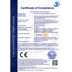 Shenzhen Xinhe Lighting Optoelectronics Co., Ltd. Certifications