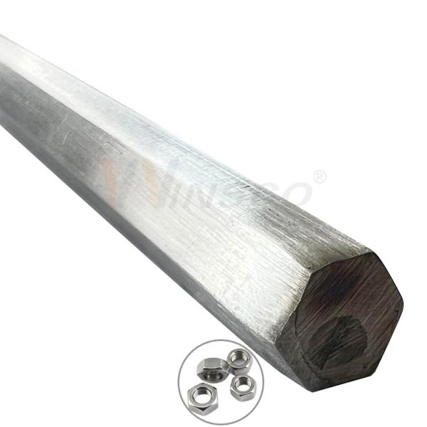 Fábrica Acero barra inoxidable AISI 201 304 316 Saldado de eje sólido de acero inoxidable varilla hexagonal