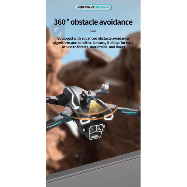 Профессиональный 4K HD ESC с двойной камерой Мини-Дрон H35 Бесбросовый оптический поток WIFI Квадрокоптер Удаленное управление препятствий