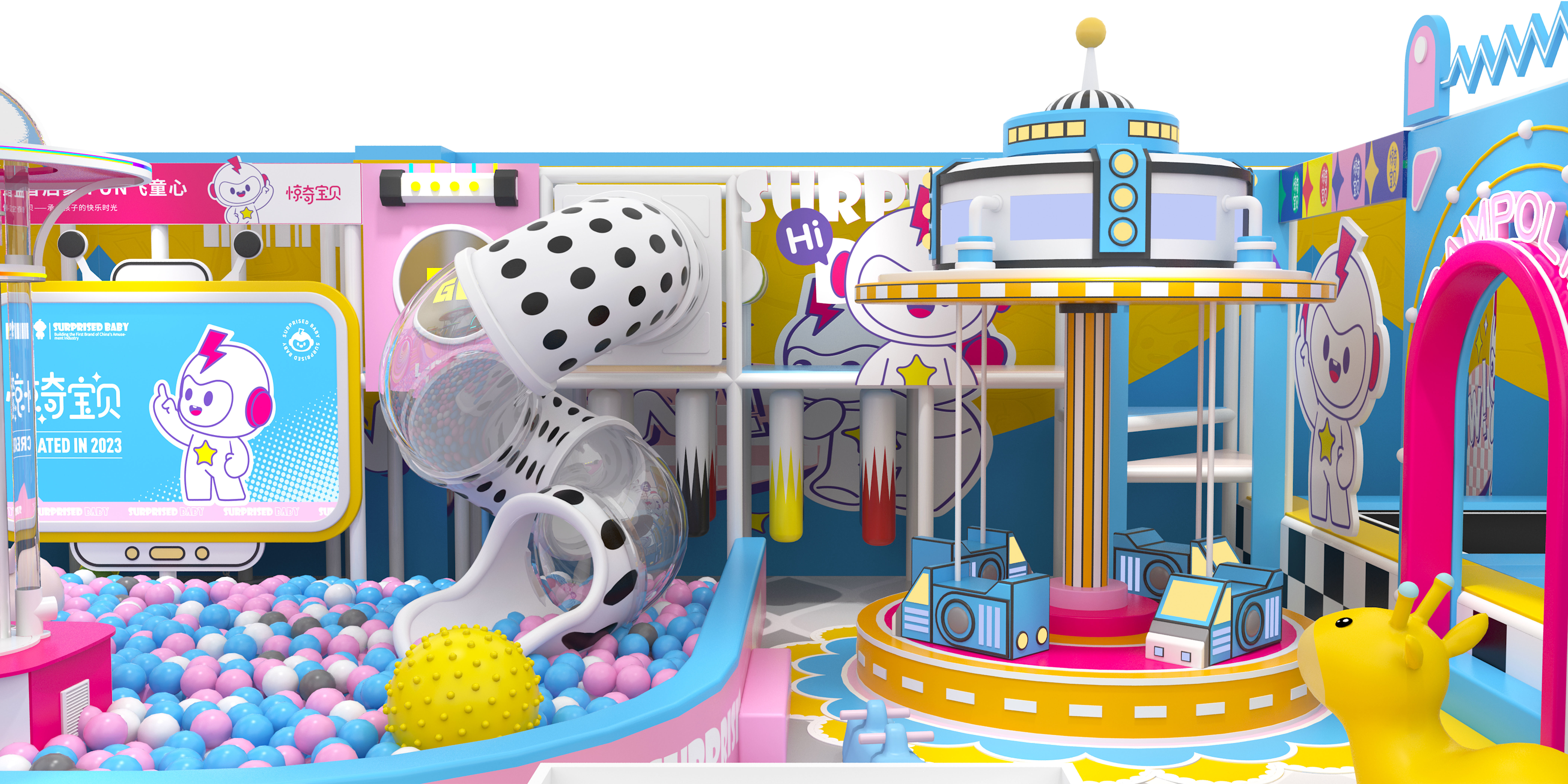 Multi-Level Indoor Soft Play Castle | Commercial Luxury Toddler Playground for Mall & FEC