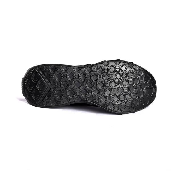 Стальные подтяжные обувь Противоскользящий PU Цементный подошв Рабочие ботинки Удобная ЭВА подошв Черные безопасные ботинки