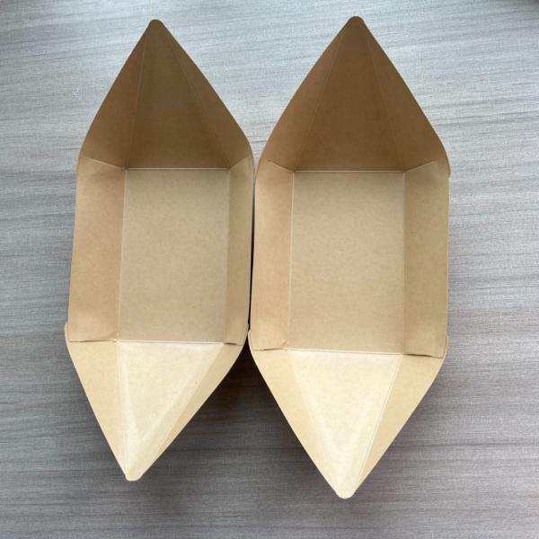 0.33mm Thickness Brown/White Kraft Paper Disposable Sushi Container Food Packaging Box