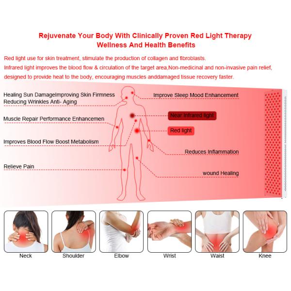 LED 1000W Red Light Therapy Muscle Strain 830nm 900*205*70mm Size