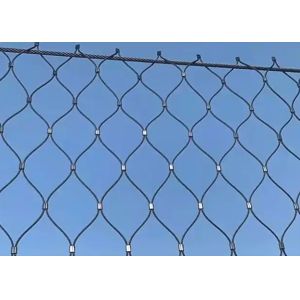 Flexible 304 Stainless Steel Wire Rope Mesh with 2mm Wire Diameter and 40mm Mesh Size for Zoo and Aviary Enclosures