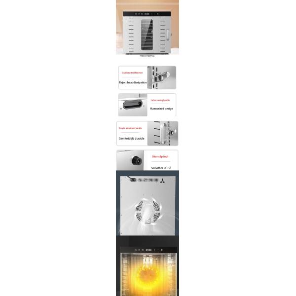 Factory Direct Sale Vegetable Dry Dryer stainless Steel Vegetable Meat Food Touch Screen Dehydrator