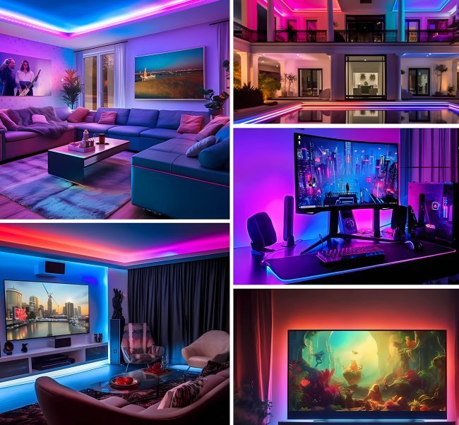 Waterproof IP68 RGB 5050 LED Strip Light 12V 24V LED Tape for Decoration
