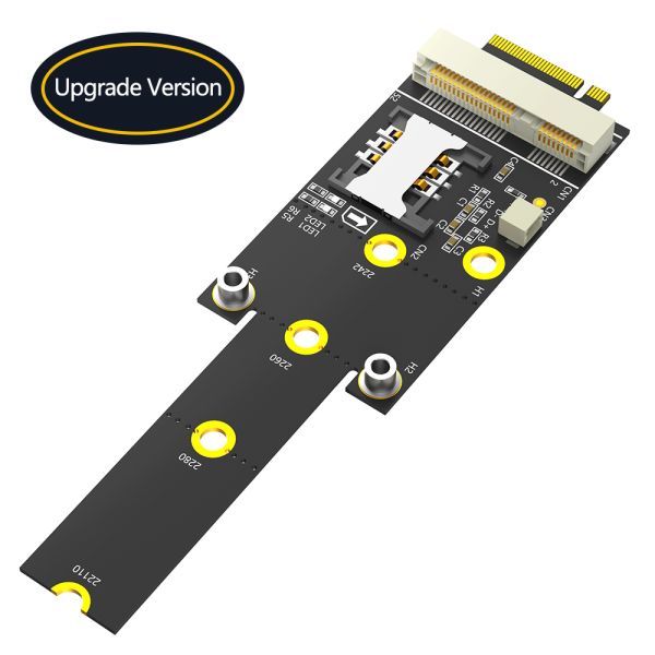 Mini PCI-E to M.2 NGFF Key M Adapter with SIM Card Slot for WiFi/WWAN/LTE Module - No Driver Required